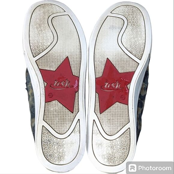 ASH Leather Suede Animal Print Platform Slip On Sneakers size 40 Unisex - Picture 3 of 15